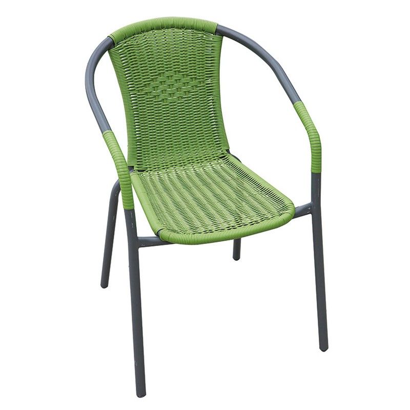 Silla Apilable Acero/Fibra Basic. Verde 8704N174