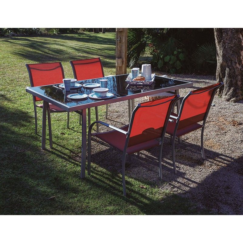 Silla Acero/Textilene. Terracota 8704N270