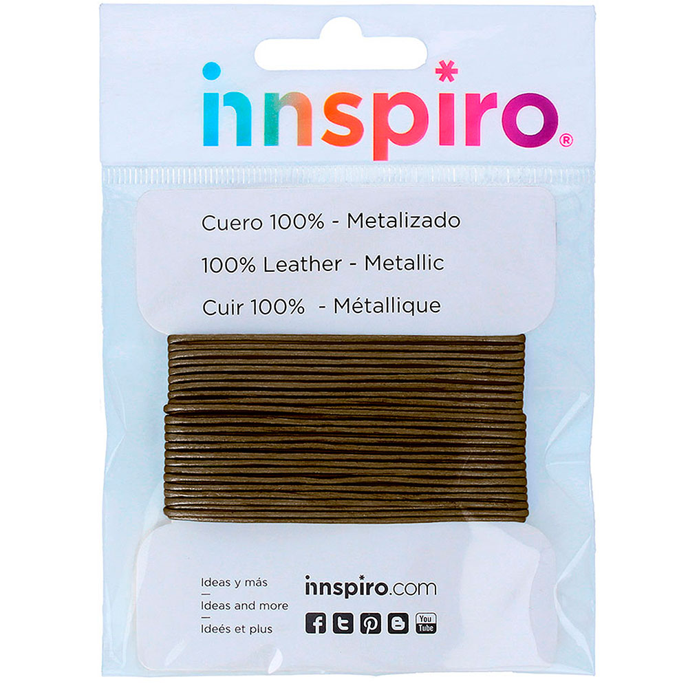 Cordón Cuero Metálico Cobre 1,0mm. 5m. 240604