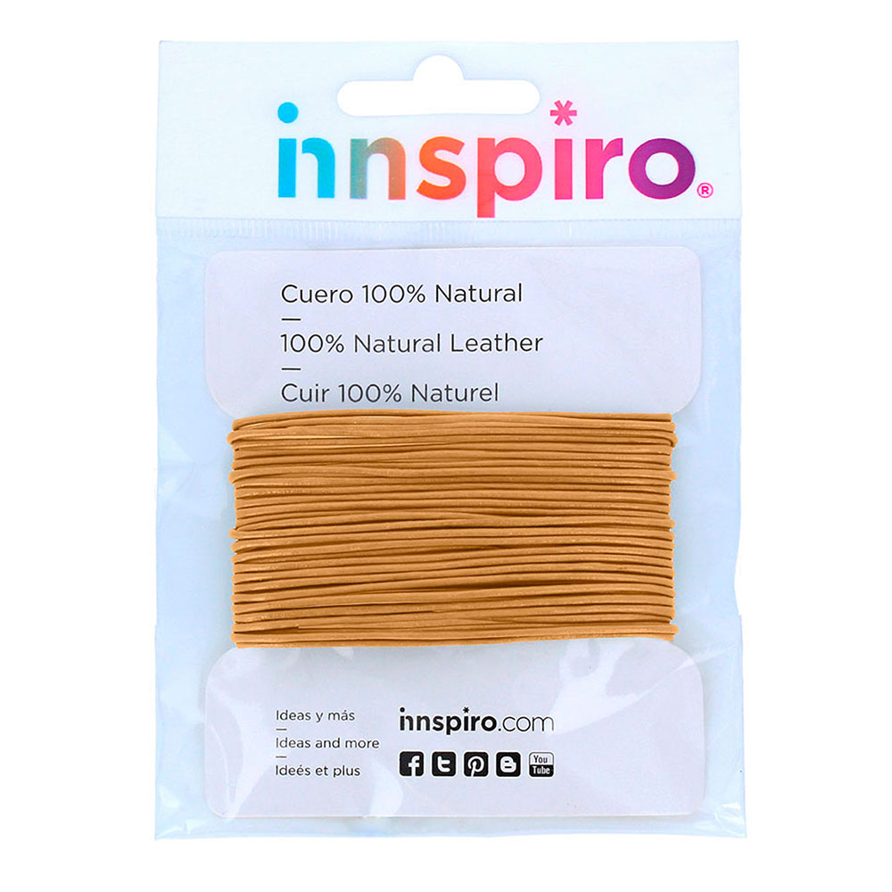 Cordón Cuero Natural Marfil 1,5mm. 5m. 230713