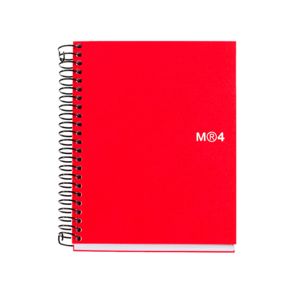Notebook 4 A6 140 Squ Polipropileno Basic Rojo 2548