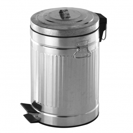 Cubo de basura retro 20 litros zinc
