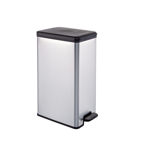 Cubo de basura curver slim bin 40 litros metal