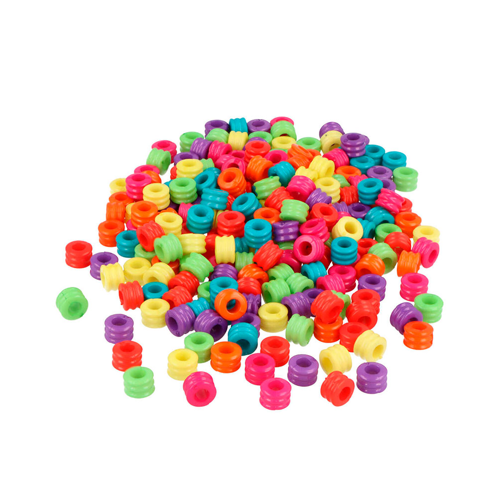 Bote Cuentas Plástcilindro Multic. Opaco 6x4mm. 1400u. +- E7561