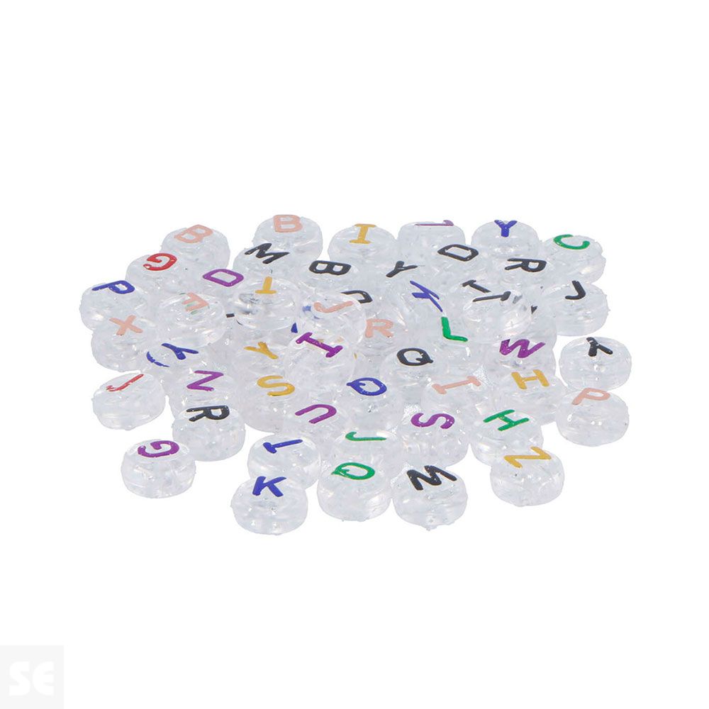 Cuentas Plástico Redondas Transparentes/Colores Surtidos