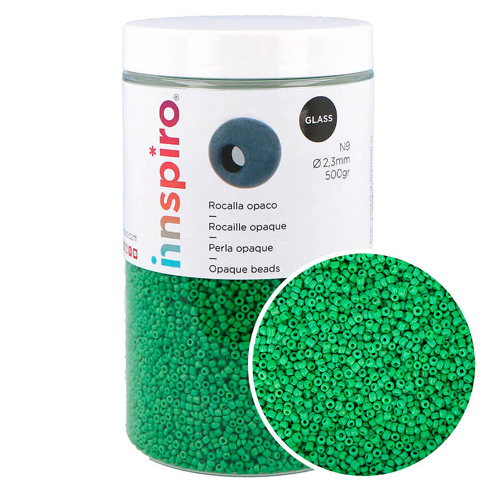 Bote Cuentas Vidrio Opaco 9 Multic. Op. 2.5mm. 500gr. +- OPAQ-9-B500G