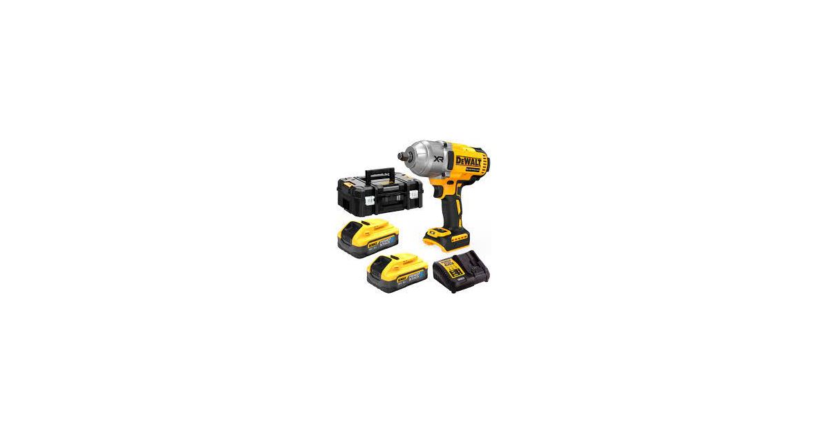 DEWALT Atornillador de impacto de alto torque 1/2" - 2x 5ah Powerstack DCF900H2T