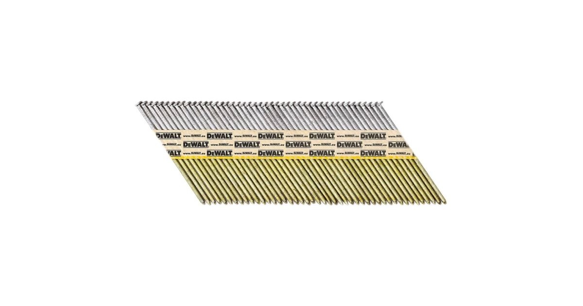 DeWALT Clavos para cinturón convexos galvanizados, 3,1 x 90 mm (2200 piezas) DNPT31R90G12Z