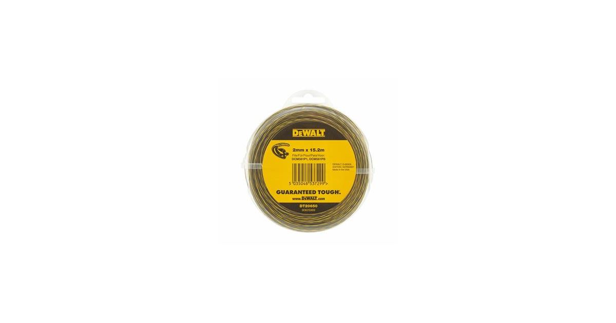 DeWALT Cuerda para cortacésped de hilo, 15,2 mx 2 mm DT20650
