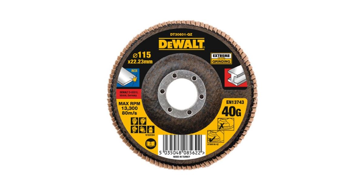 DeWALT Disco abrasivo extremo para metal plano 125 x 22,2 mm 40G DT30602