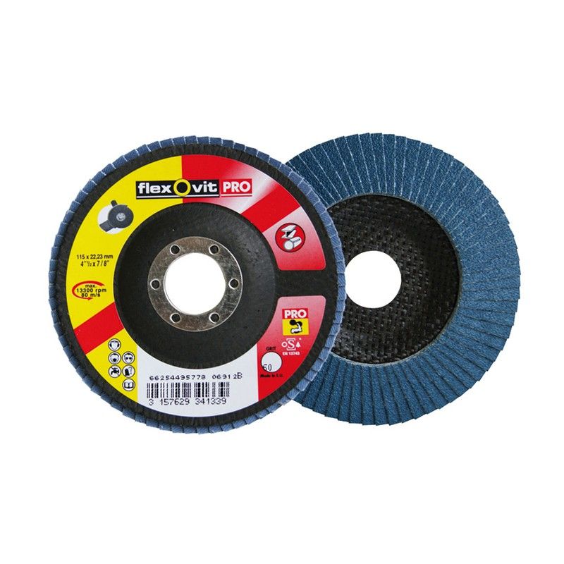 Disco Lamin.Zircon.125 Flexovit Pro P60 2392A11 Flexovit