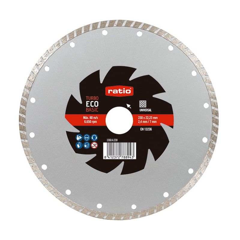 Disco Turbo Univ.Eco 230Mm.Ratio 1360A230 Ratio
