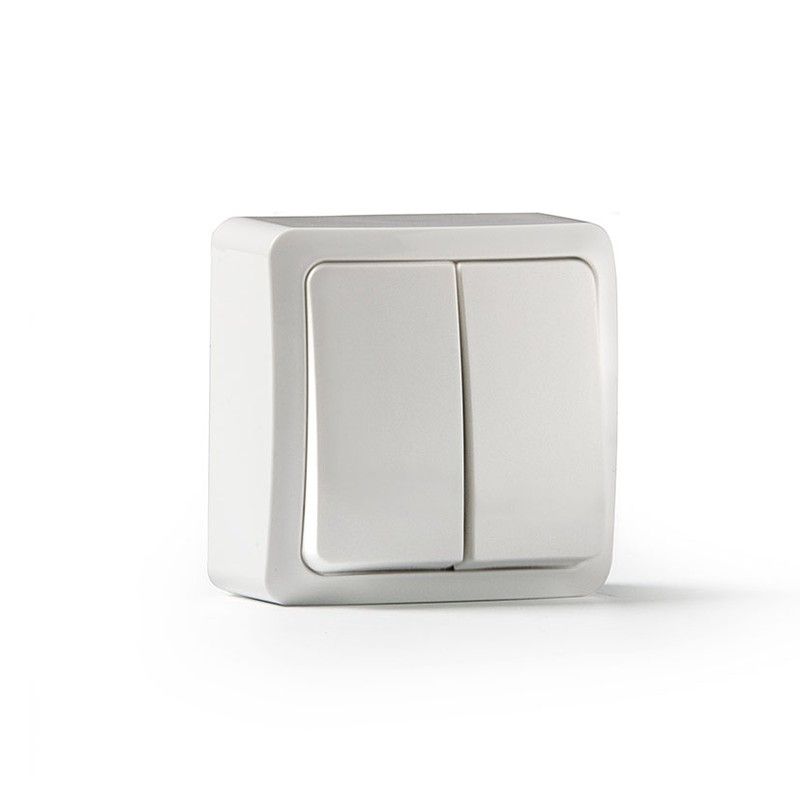 Doble Interruptor Superficie 10A-250V 9000R27 Famatel