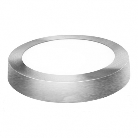 Downlight led matel18w superficie redondo plata luz neutro 4000k 1780lm ø230 mm