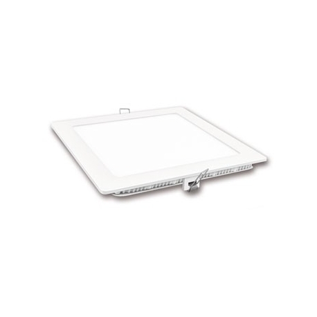 Downlight led matel18w cuadrado blanco luz calida 2700k 1600lm ø225 mm