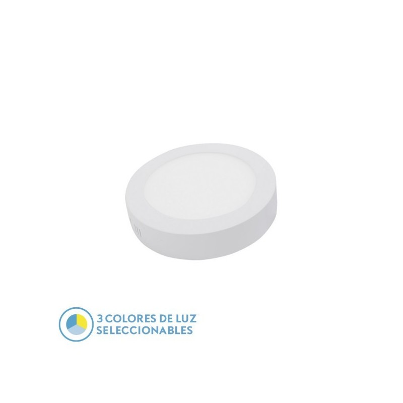 Downlight Superf.diorita 12w 3000k-4000k-6500k Blanco 1080lm 3,5x17x17 Cm