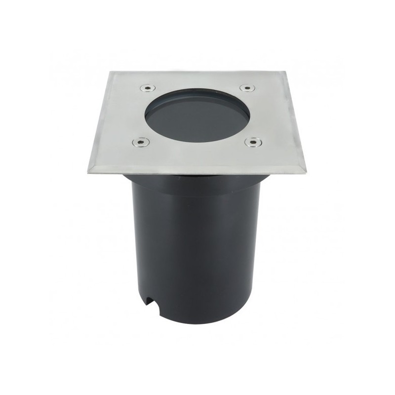 Empotrable Exterior Encastrar Cuad.1xgu10 Niquel 13x11x11Cm Ip65 Corte 10,5 Cm