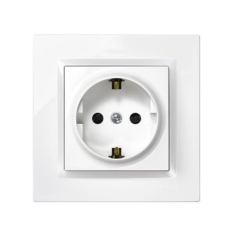 Enchufe Schuko Serie 10 Blanco
