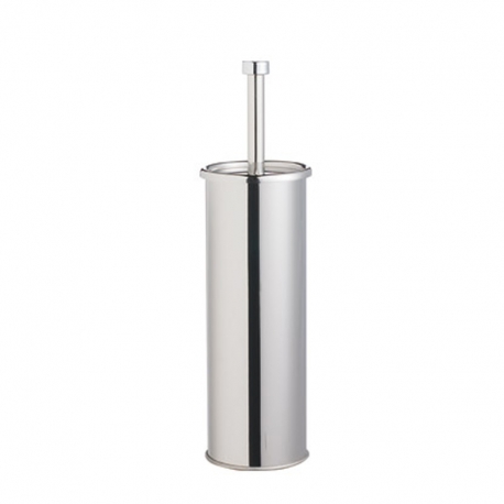 Escobillero wc wenko acero inox pulido forma cerrada 10x40cm
