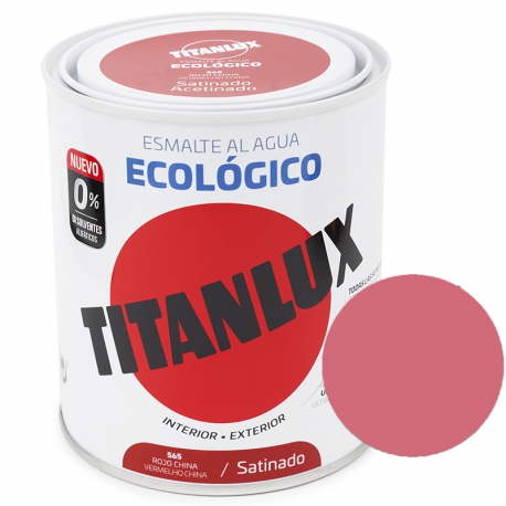 Esmalte ecologico al agua 750 ml titanlux rojo coral 553