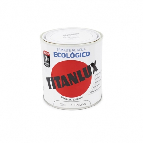 Esmalte al agua titan brillante 250 ml blanco