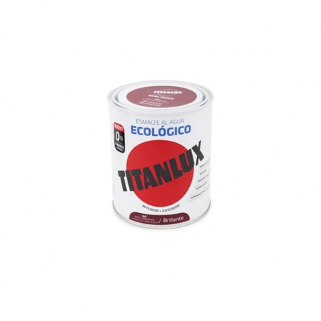 Esmalte al agua titan rojo carruaje brillante 750 ml