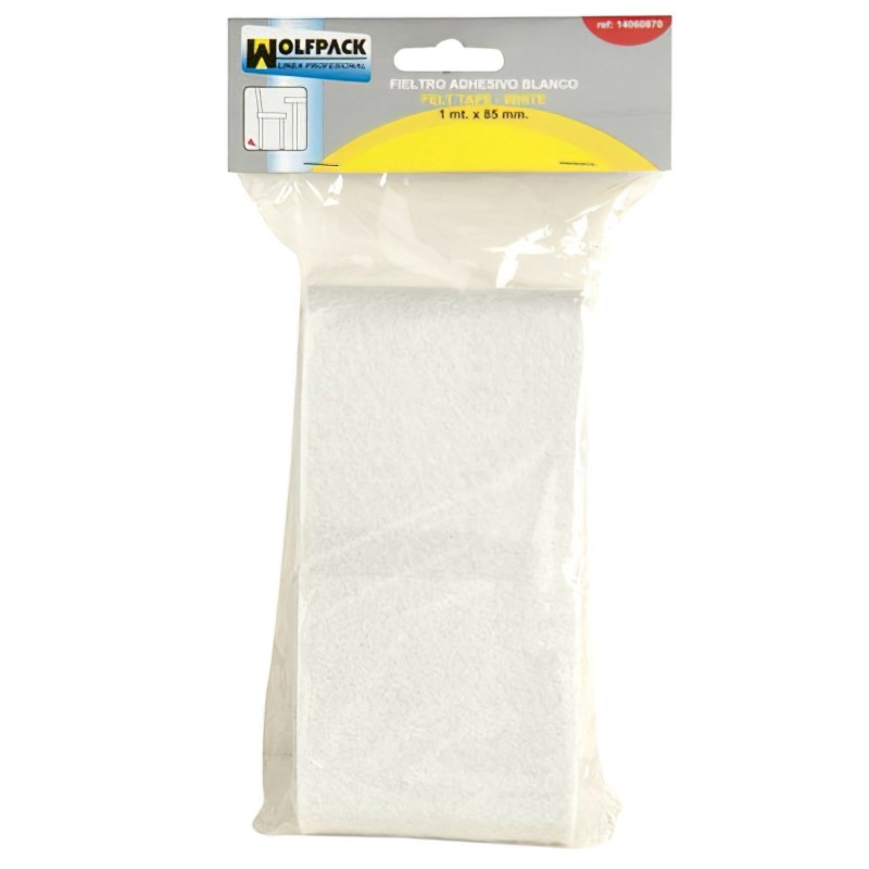 Fieltro Adhesivo 1m. x 85 mm. Blister Blanco MAURER