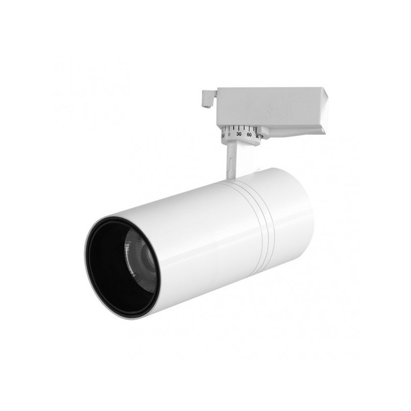 Foco Carril 20w 2700k Anzo Blanco 1800lm 36º Orientable 330º Regx18x6,2 cm