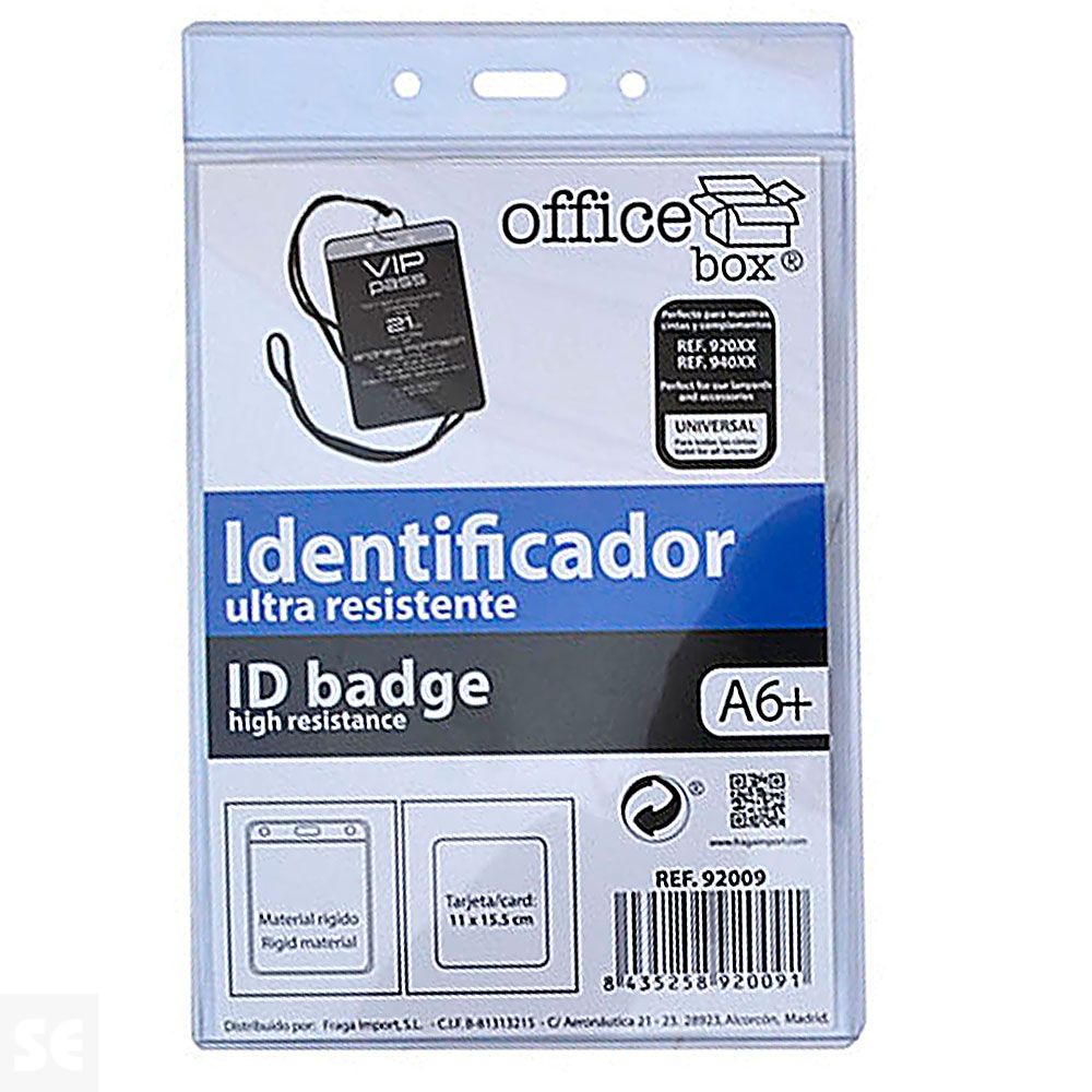 Funda Identificador Colgante PVC A6 (10 uds.)