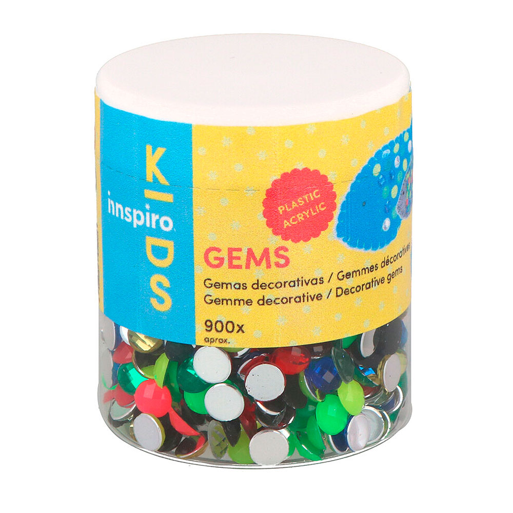 Gemas Acrílicas Círculo Surtidos 6mm. 900u.Aprox