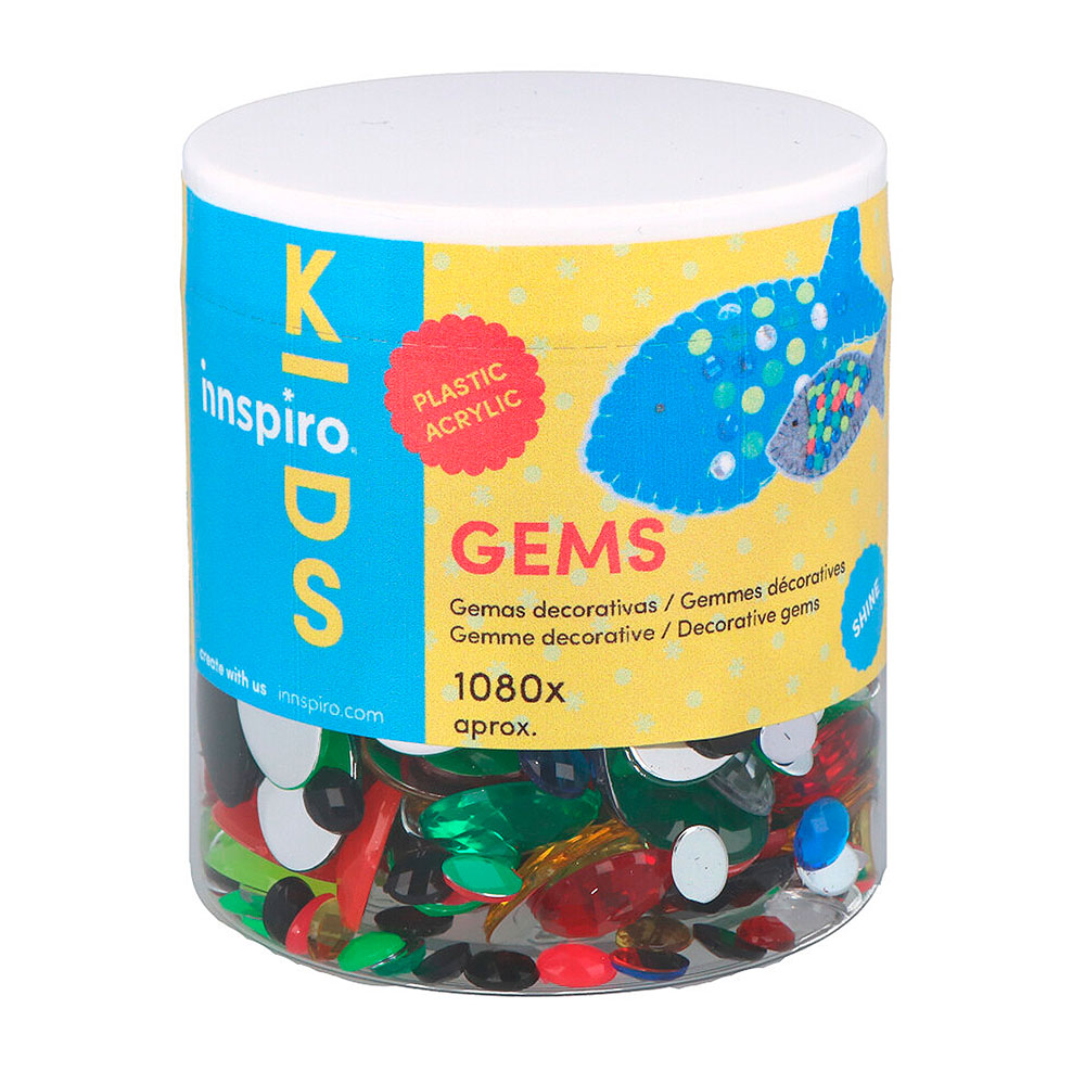 Gemas Acrílicas Oval Surtidos 1080u.Aprox.