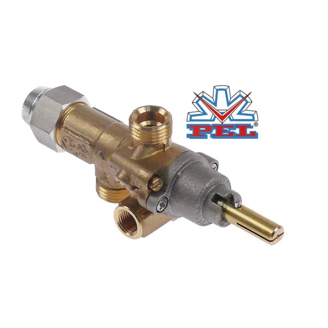 grifo de gas PEL tipo 21S boquilla bypass ø 0,35mm eje ø 8x6,5mm longitud eje 22/15mm 9PEL.10109.50 101095 9099.00A60.00