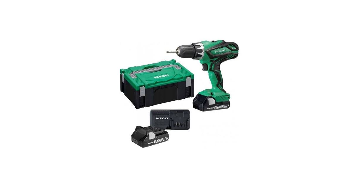 HIKOKI Taladro percutor inalámbrico 18V (2 Ah, cargador, estuche) DV18DJLWCZ
