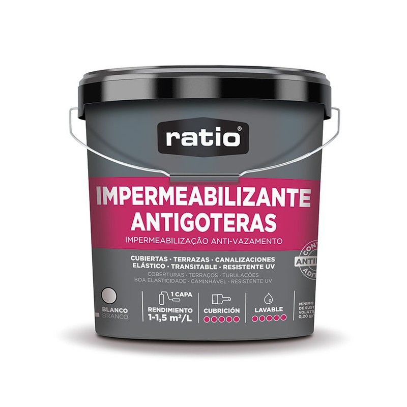 Impermeabilizante Blanco Ratio 15L 51Q150 Ratio