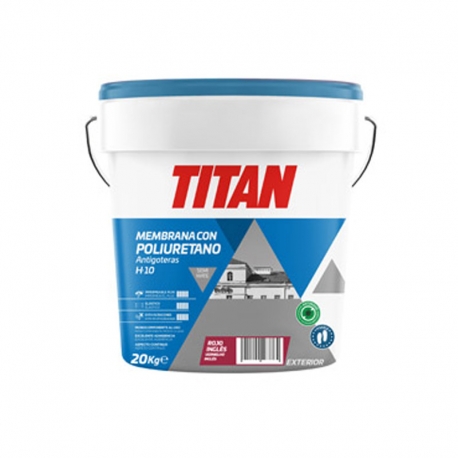 Impermeabilizante con poliuretano titan h10 rojo ingles 20kg