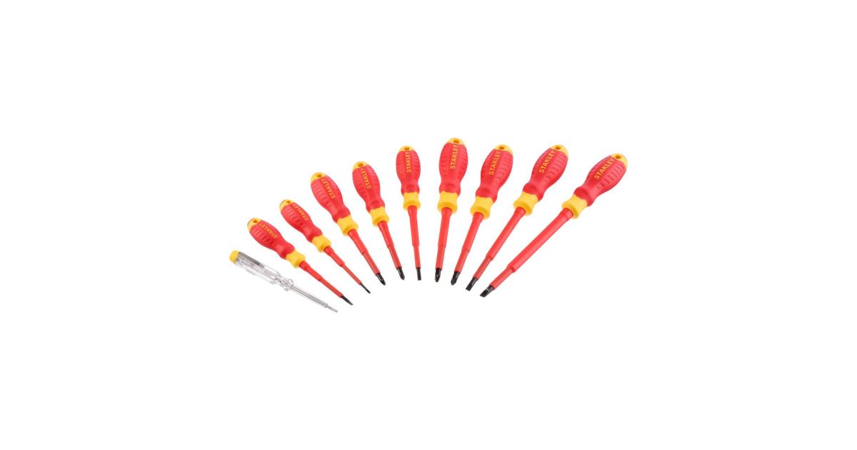 Juego de destornilladores aislados VDE Stanley de 10 piezas STHT60032-0