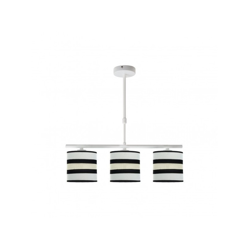 Lampara Karla 3xe14 Blanca/beis Regx55x14 Cm