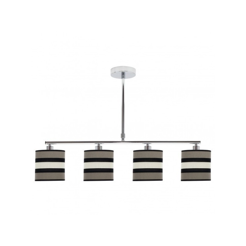 Lampara Karla 4xe14 Topo/beis Regx75x14 Cm