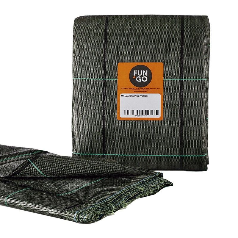 Malla protectora de suelo camping FUN&GO Malla Suelo Camping Verde. 3X4