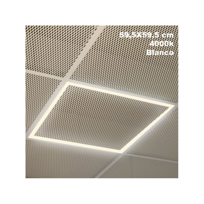 Marco Panel Led 48w 4000k Lorenzo 1,5x59,5x59,5 Cm Aluminio 4400lm Corte 57,5x57,5 Cm