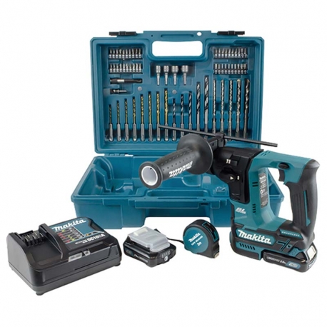 Martillo ligero makita hr166dsae1 12v cxt 16mm + 2 baterias 2ah + cargador + maletin