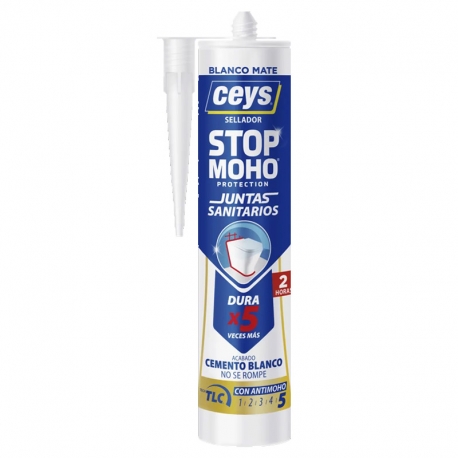 Sellador ceys juntas sanitarios 290ml blanco 6111