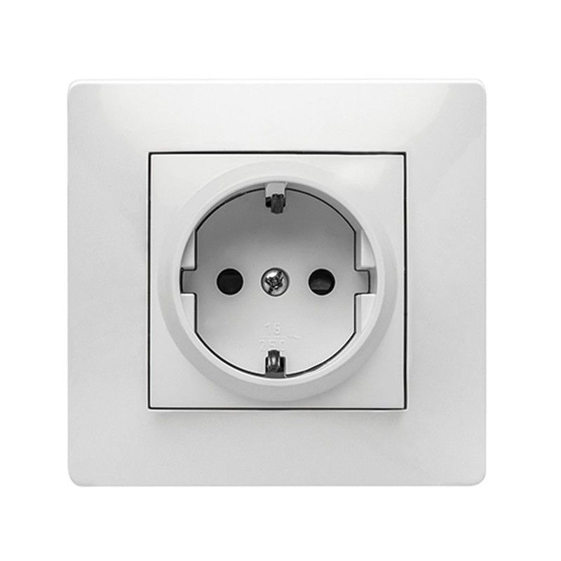 Enchufe Schuko Habitat15 16A-250V Blanco 9000R9123 Famatel