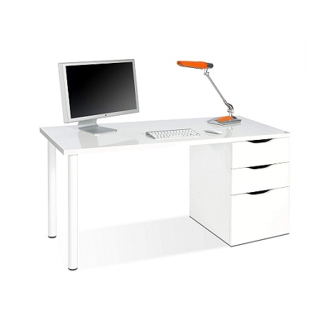 Mesa ordenador reversible athena blanco 004604 a