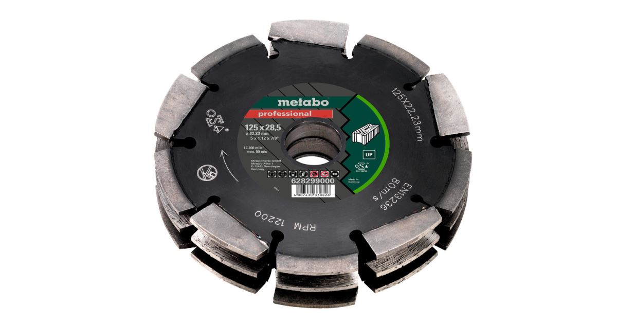 METABO Disco de fresado de diamante para MFE 40, 125 x 28,5 x 22,23 mm 628299000