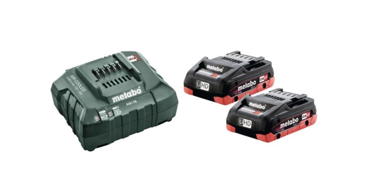 METABO Set básico (cargador + baterías) 18V / 2 x LiHD 4,0 Ah 685163000