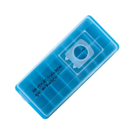 Cubitera de hielo 16 cubitos con tapa colores surtidos