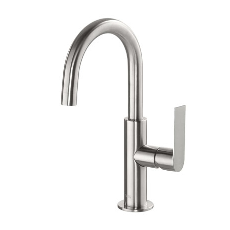 Monomando lavabo tres exclusive loft colors caño curvo 275mm acero 20020504ac