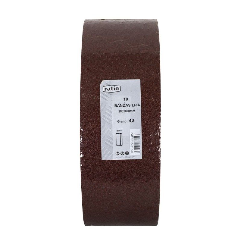 10 Bandas Lija 100X690Mm.Gr.80 Ratio 2571A3 Ratio