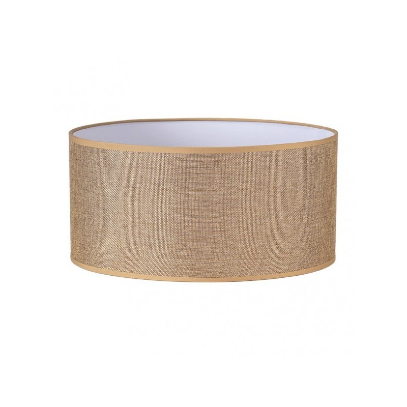 Pantalla Cilindrica Jin M10 Marron 60Dx60dx30h Cm Tejido Saco-yute